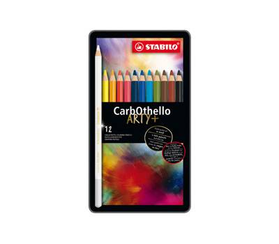 Matite colorate CarbOthello - tratto 4,4 mm - colori assortiti - astuccio in metallo 12 pezzi - Stabilo - 1412-6 - 4006381279574 - DMwebShop