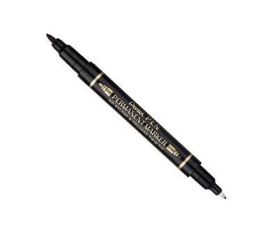 Marcatore permanente Twin tip - doppia punta fine - extra fine - nero - conf. 12 pezzi - Pentel - N75W-AE - 85826A - DMwebShop