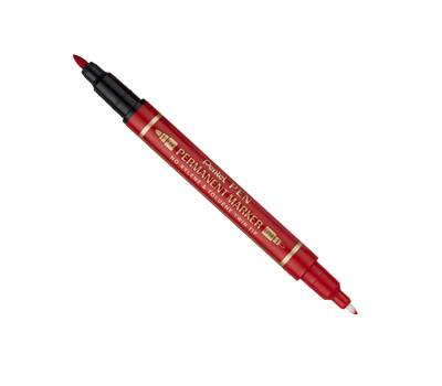 Marcatore permanente Twin tip - doppia punta fine - extra fine - rosso - conf. 12 pezzi - Pentel - N75W-BE - 85827A - DMwebShop