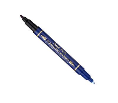 Marcatore permanente Twin tip - doppia punta fine - extra fine - blu - conf. 12 pezzi - Pentel - N75W-CE - 85828A - DMwebShop