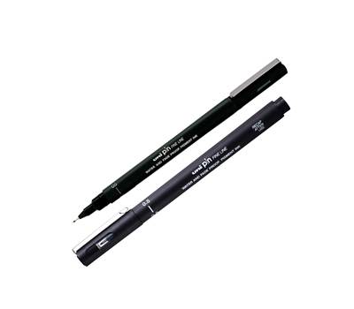 Pin fineliner - punta 0,5 mm - nero - conf. 12 pezzi - Uni Mitsubishi - M PIN105 N - 4902778915387 - DMwebShop