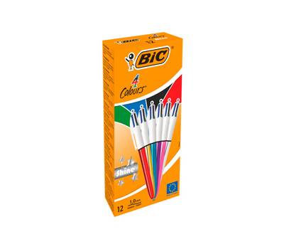 Penna sfera scatto multifunzione 4 Colours Shine - punta 1 mm - fusto colori assortiti - scatola 12 pezzi - Bic - 964775 - 3086123537637 - DMwebShop
