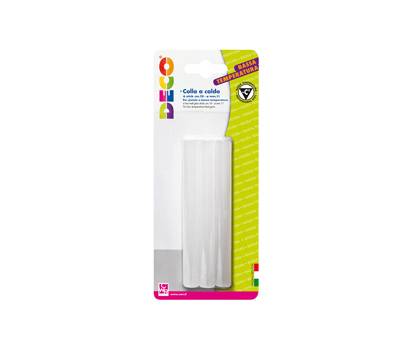 Stick per pistola colla a caldo - 11 mm x 10 cm - trasparente bassa temperatura - conf. 6 pezzi - Deco - 06165 - 8004957061659 - DMwebShop