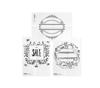 Stencil - foglio A2 - 'SCONTI' - set 3 pezzi - Securit - WD-3A2-SP - 8719075284414 - DMwebShop