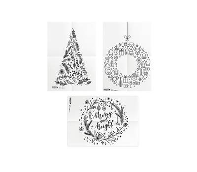 Stencil - foglio A2 - 'NATALE' - set 3 pezzi - Securit - WD-3A2-XM - 8719075284421 - DMwebShop
