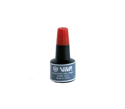 Inchiostro per cuscinetti - a base alcool - 30 gr - rosso - Viva - 358R-Red - 8014035001873 - DMwebShop