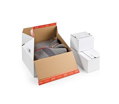 Scatola per spedizioni E-Commerce - 38,9 x 32,4 x 32 cm - cartone bianco - conf. 10 pezzi - Colompac - CP155.456 - 87092A - DMwebShop