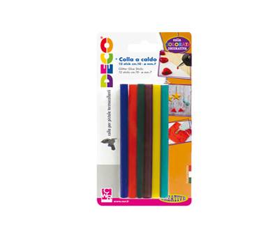 Colle stick per pistole mini colori assortiti diametro 7 mm lunghezza 10 cm Deco 12070 - 22498