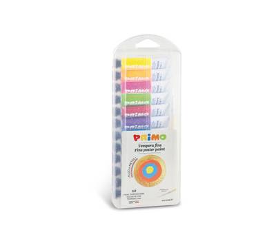 Tempera in tubetto 12 ml fluo metal scatola 12 pezzi - 22499