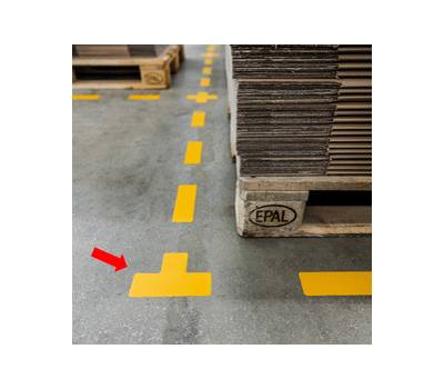 Adesivi da terra - forma a T - 10 x 15 cm - conf. 10 pezzi - Durable - 1700-04 - 4005546983530 - DMwebShop