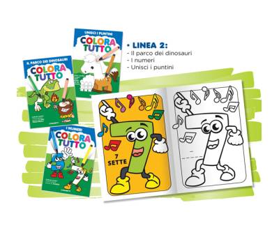 Album da colorare tema Dinosauri e Numeri - 24 facciate - pacco 6 pezzi - conf. 6 pezzi - Blasetti - 6243 - 8007758262430 - DMwebShop