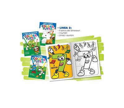 Album da colorare tema Dinosauri e Numeri - 24 facciate - pacco 6 pezzi - conf. 6 pezzi - Blasetti - 6243 - 8007758262430 - DMwebShop