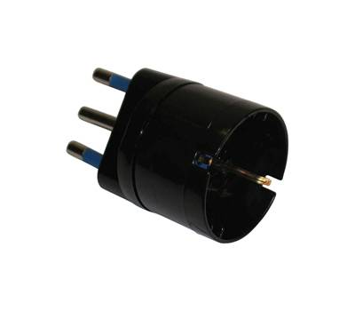 Adattatore semplice - spina 2P+T 16 A - presa schuko 16 A - nero - Mkc - 492518358 - 8006012097887 - DMwebShop
