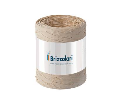 Nastro Rafia sintetica - naturale 40 - 5 mm x 200 mt - Brizzolari - 01003740 - 8031653247346 - DMwebShop