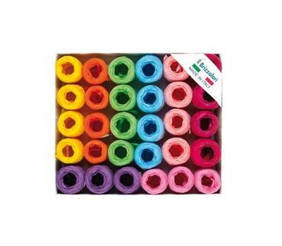 Ovine in Rafia sintetica - 5 mm x 20 mt - colori primaverili assortiti - conf. 30 pezzi - Brizzolari - 01003599 - 8031653208125 - DMwebShop