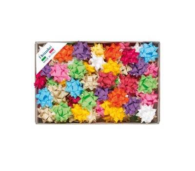 Stelle in Rafia sintetica - 14 mm - colori primaverili assortiti - conf. 100 pezzi - Brizzolari - 01003499 - 8031653208101 - DMwebShop
