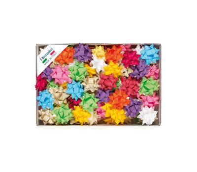 Stelle in Rafia sintetica - 19 mm - colori primaverili assortiti - conf. 70 pezzi - Brizzolari - 01178699 - 8031653009135 - DMwebShop