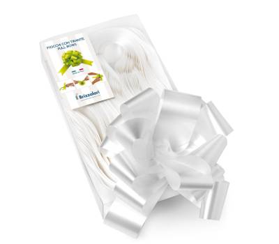 Nastri strip 6800 - in polipropilene - bianco 01 - per fiocco autocomponibile - 50 mm - Ø 20 cm - conf. 30 pezzi - Brizzolari - 00313301 - 8031653021113 - DMwebShop