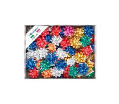 Stelle di nastro liscio 6800,10 mm x diametro 5 cm colori natalizi assortiti - 23597