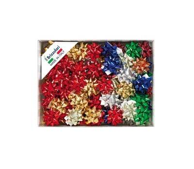 Stelle di nastro metal 6870 - 10 mm diametro 5 cm colori assortiti Brizzolari - 23627