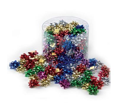 Stelle di nastro metal 6870,5 mm diametro 2,5 cm colori assortiti Brizzolari 00070100 - 23625