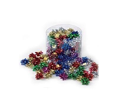 Stelle di nastro metal 6870,5 mm diametro 2,5 cm colori assortiti Brizzolari 00070100 - 23625