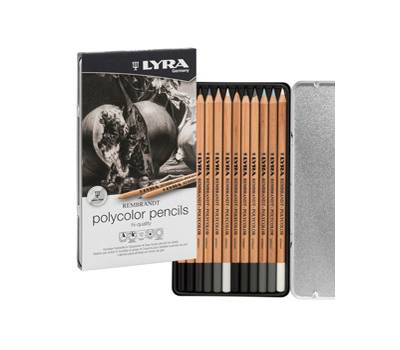 Matite Rembrandt Polycolor - 3,7 mm - colori assortiti - astuccio metallo 12 pezzi - Lyra - L2001122 - 4084900170342 - DMwebShop
