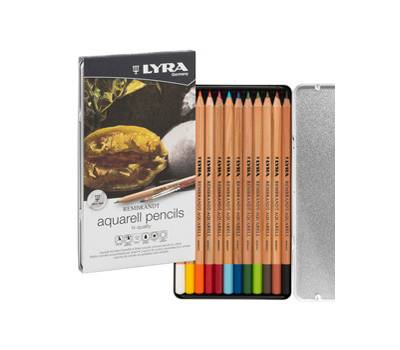 Pastelli Aquarell Rembrandt - 3,7 mm - colori assortiti - astuccio metallo 12 pezzi - Lyra - L2011120 - 4084900170472 - DMwebShop