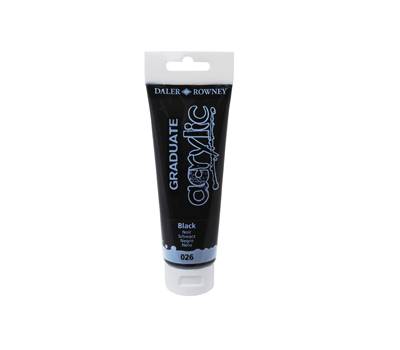 Colore acrilico fine Graduate - 120 ml - nero - Daler Rowney - D123120026 - 5011386020471 - DMwebShop