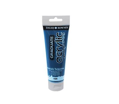 Colore acrilico fine Graduate - 120 ml - turchese ftalo - Daler Rowney - D123120154 - 5011386062709 - DMwebShop