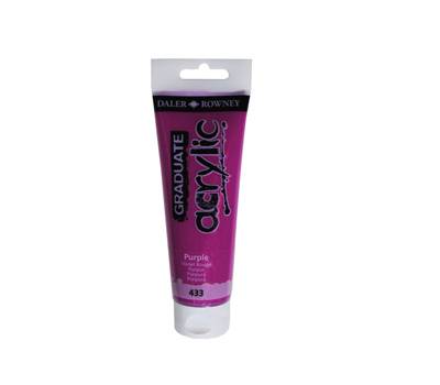 Colore acrilico fine Graduate - 120 ml - porpora - Daler Rowney - D123120433 - 5011386077635 - DMwebShop
