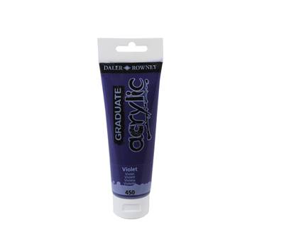 Colore acrilico fine Graduate - 120 ml - violetto - Daler Rowney - D123120450 - 5011386020624 - DMwebShop