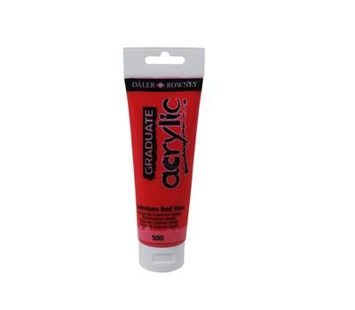 Colore acrilico fine Graduate - 120 ml - rosso cadmio imitazione - Daler Rowney - D123120500 - 5011386020501 - DMwebShop