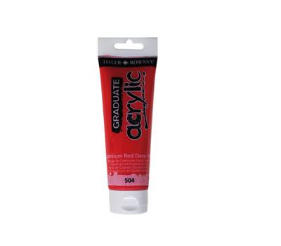 Colore acrilico fine Graduate - 120 ml - rosso cadmio scuro imitazione - Daler Rowney - D123120504 - 5011386077642 - DMwebShop