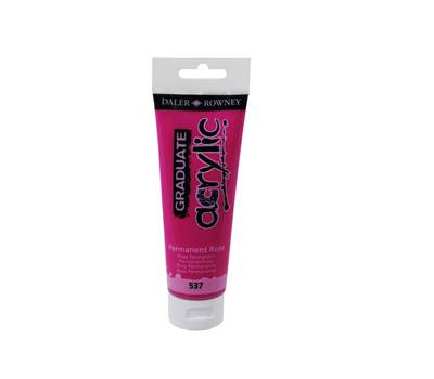 Colore acrilico fine Graduate - 120 ml - rosa permanente - Daler Rowney - D123120537 - 5011386062662 - DMwebShop