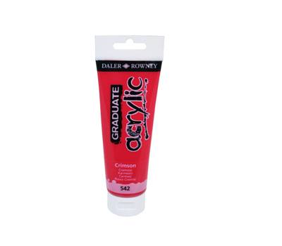 Colore acrilico fine Graduate - 120 ml - cremisi - Daler Rowney - D123120542 - 5011386020532 - DMwebShop