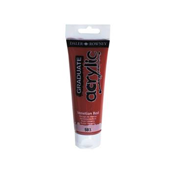 Colore acrilico fine Graduate - 120 ml - rosso Venezia - Daler Rowney - D123120583 - 5011386062761 - DMwebShop