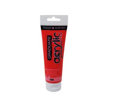 Colore acrilico fine Graduate - 120 ml - vermiglione - Daler Rowney - D123120588 - 5011386020617 - DMwebShop