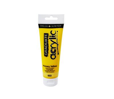 Colore acrilico fine Graduate - 120 ml - giallo primario - Daler Rowney - D123120603 - 5011386062624 - DMwebShop