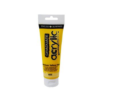 Colore acrilico fine Graduate - 120 ml - giallo cadmio imitazione - Daler Rowney - D123120605 - 5011386020518 - DMwebShop