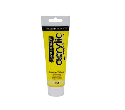 Colore acrilico fine Graduate - 120 ml - giallo limone - Daler Rowney - D123120651 - 5011386020563 - DMwebShop