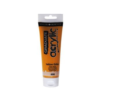 Colore acrilico fine Graduate - 120 ml - giallo ocra - Daler Rowney - D123120690 - 5011386020648 - DMwebShop