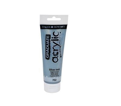 Colore acrilico fine Graduate - 120 ml - argento imitazione - Daler Rowney - D123120702 - 5011386020662 - DMwebShop