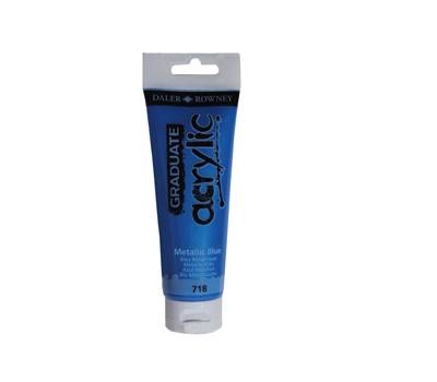 Colore acrilico fine Graduate - 120 ml - blu metal - Daler Rowney - D123120718 - 5011386077581 - DMwebShop