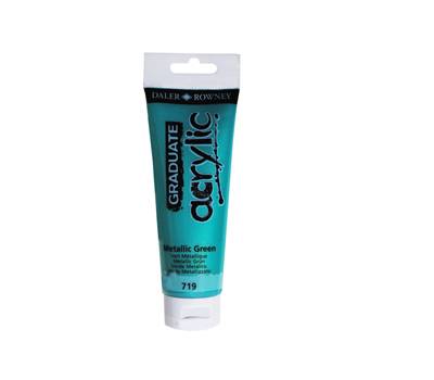 Colore acrilico fine Graduate - 120 ml - verde metal - Daler Rowney - D123120719 - 5011386077598 - DMwebShop