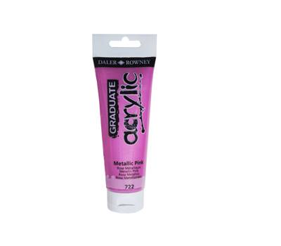 Colore acrilico fine Graduate - 120 ml - rosa metal - Daler Rowney - D123120722 - 5011386077574 - DMwebShop