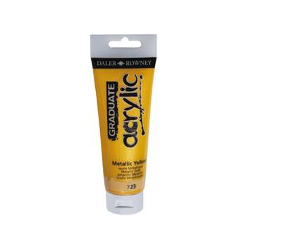 Colore acrilico fine Graduate - 120 ml - giallo metal - Daler Rowney - D123120723 - 5011386077550 - DMwebShop