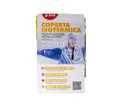 Coperta isotermica - 210 x 160 cm - oro-argento - Pvs - COP216 - 108034028011221 - DMwebShop