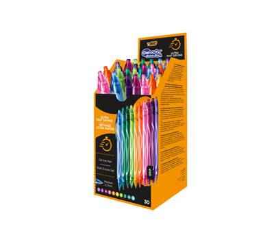 Penna gel scatto Geolocity Quick Dry - punta 0,7 mm - 10 colori assortiti - conf. 30 pezzi - Bic - 999460 - 3086123632943 - DMwebShop