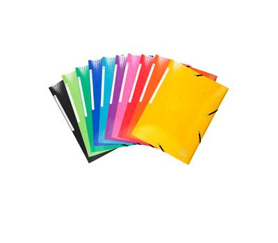 Cartelle 3L con elastici Iderama - A4 - 10 colori assortiti - conf. 25 pezzi - Exacompta - 55829E - 3130630558293 - DMwebShop